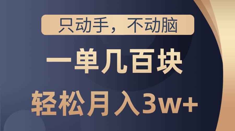 图片[1]-只动手不动脑，一单几百块，看完就能直接操作，详细教程-网创特工