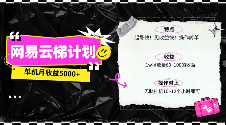 最新网易云梯计划网页版，单机月收入5000+！！⭐最新网易云梯计划网页版，单机月收益5000+！可放大操作