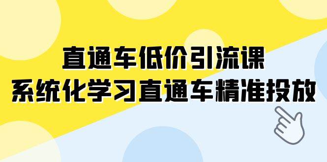 图片[1]-直通车-低价引流课，系统化学习直通车精准投放（14节课）-网创特工