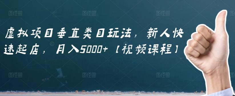 图片[1]-虚拟项目垂直类目玩法，新人快速起店，月入5000+【视频课程】-网创特工