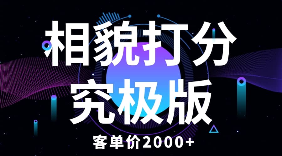 图片[1]-相貌打分究极版，客单价2000+纯新手小白就可操作的项目-网创特工