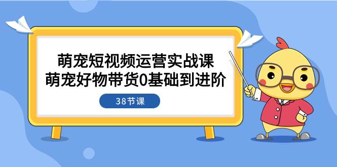 图片[1]-萌宠·短视频运营实战课：萌宠好物带货0基础到进阶（38节课）-网创特工