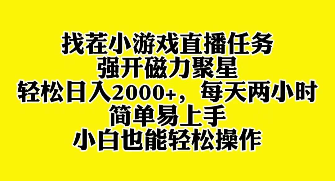 图片[1]-找茬小游戏直播，强开磁力聚星，轻松日入2000+，小白也能轻松上手-网创特工