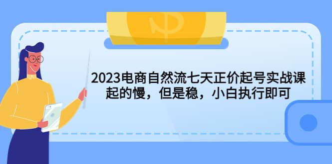 图片[1]-2023电商自然流七天正价起号实战课：起的慢，但是稳，小白执行即可-网创特工