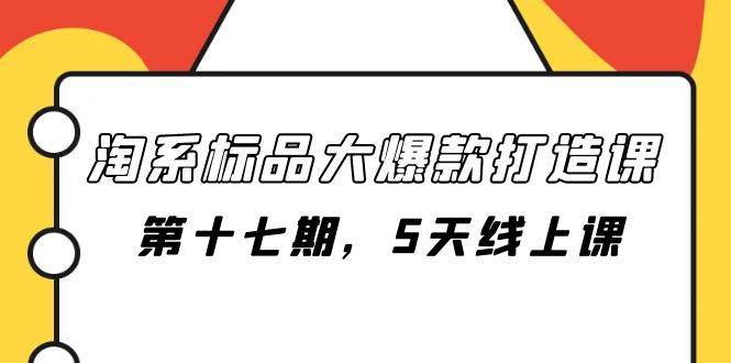 （7697期）17期打造淘系标品淘系大爆款⭐淘系标品大爆款打造课-第十七期，5天线上课