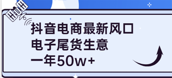 图片[1]-抖音电商最新风口，利用信息差做电子尾货生意，一年50w+（7节课+货源渠道)-网创特工