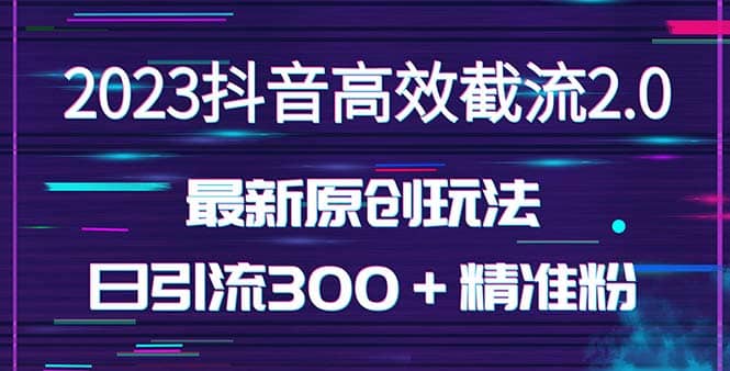 图片[1]-日引300＋创业粉，独家抖音高效截流2.0玩法（价值1280）-网创特工