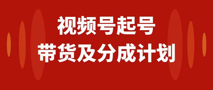 图片[1]-视频号快速起号，分成计划及带货，0-1起盘、运营、变现玩法，日入1000+-网创特工