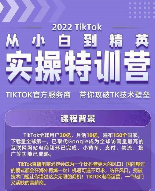 图片[1]-Seven漆·2022Tiktok从小白到精英实操特训营，带你掌握Tiktok账号运营-网创特工