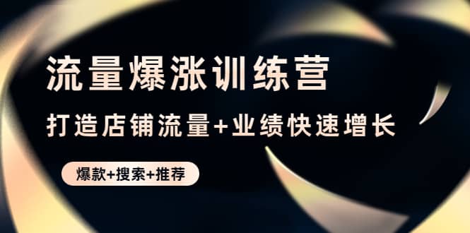 图片[1]-流量爆涨训练营：打造店铺流量+业绩快速增长 (爆款+搜索+推荐)-网创特工