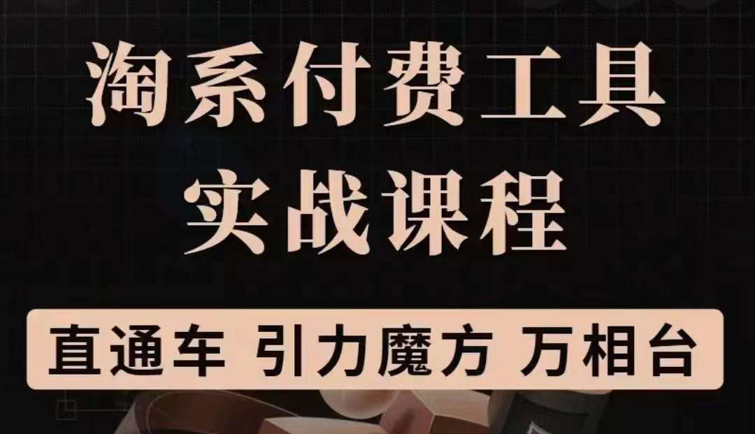 图片[1]-淘系付费工具实战课程【直通车、引力魔方】战略优化，实操演练（价值1299）-网创特工