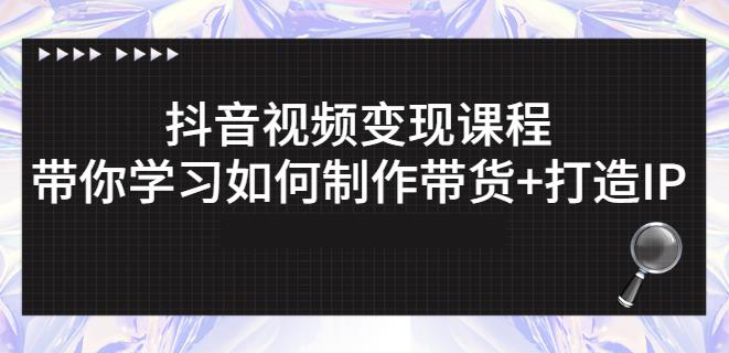 图片[1]-抖音短视频变现课程：带你学习如何制作带货+打造IP【41节】-网创特工