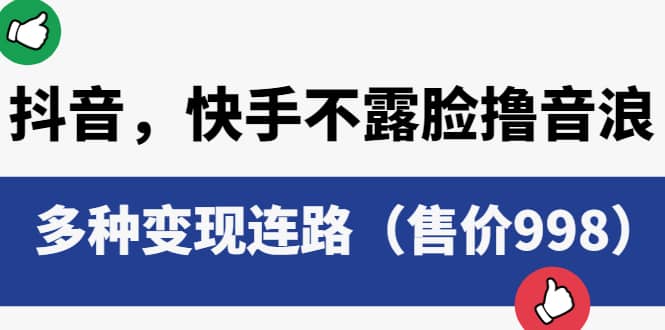 图片[1]-抖音，快手不露脸撸音浪项目，多种变现连路（售价998）-网创特工