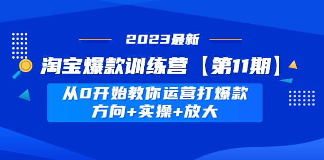 图片[1]-淘宝爆款训练营【第11期】 从0开始教你运营打爆款，方向+实操+放大-网创特工