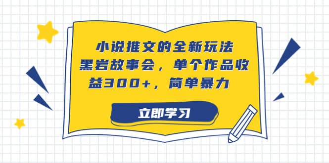 图片[1]-小说推文的全新玩法，黑岩故事会，单个作品收益300+，简单暴力-网创特工