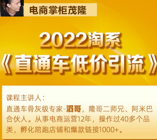 图片[1]-茂隆2022直通车低价引流玩法，教大家如何低投入高回报的直通车玩法-网创特工