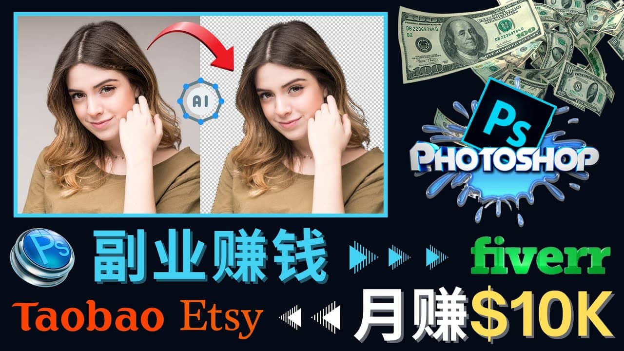 图片[1]-掌握PS修图技能，月赚5000美元以上 – 利用Adobe Photoshop赚钱的3种途径-网创特工