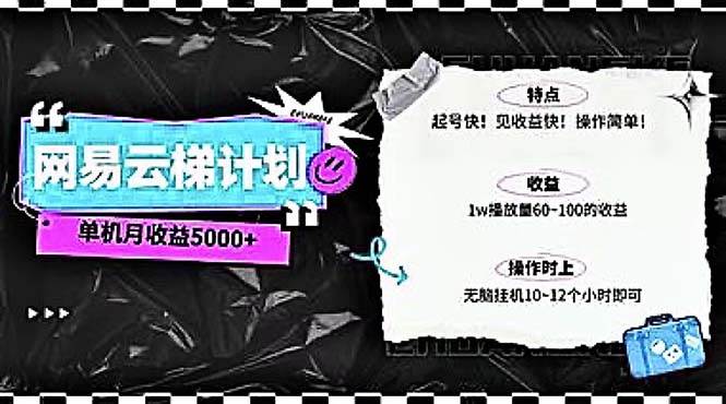 图片[1]-2024网易云云梯计划 单机日300+ 无脑月入5000+-网创特工