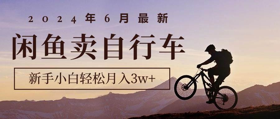 2024年6月最新闲鱼卖自行车，新手小白轻松月入3w+项目-网创特工
