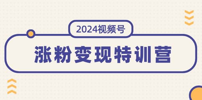 2024视频号-涨粉变现特训营：一站式打造稳定视频号涨粉变现模式（10节）-网创特工