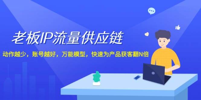 老板 IP流量 供应链，动作越少，账号越好，万能模型，快速为产品获客翻N倍-网创特工