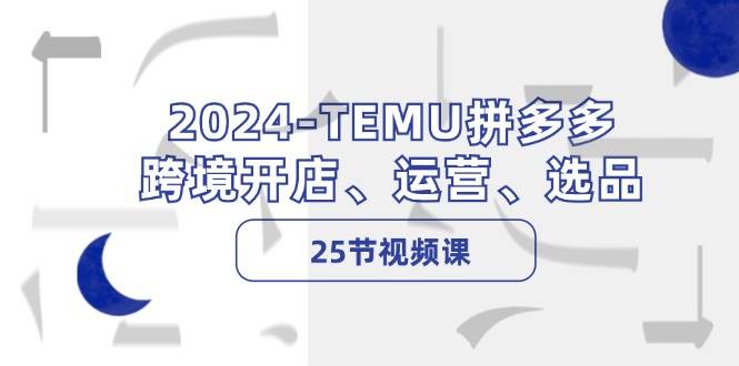 2024-TEMU拼多多·跨境开店、运营、选品（25节视频课）-网创特工