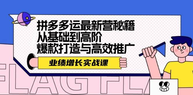 拼多多运最新营秘籍：业绩 增长实战课，从基础到高阶，爆款打造与高效推广-网创特工