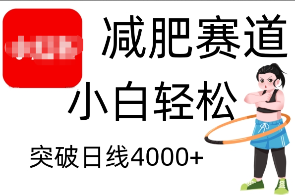 小红书减肥赛道，小白轻松日利润4000+-网创特工