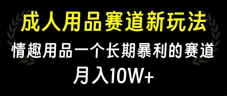 大人用品赛道新玩法，情趣用品一个长期暴利的赛道，月入10W+-网创特工