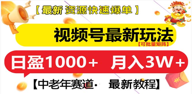 视频号独家玩法，老年养生赛道，无脑搬运爆款视频，日入1000+-网创特工