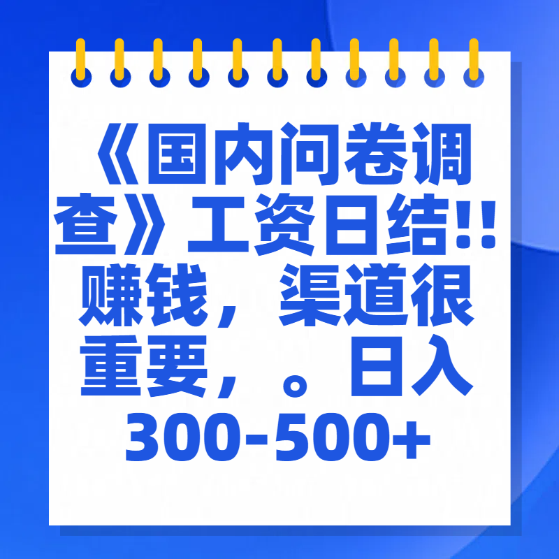 问卷调查答题，一个人在家也可以闷声发大财，小白一天2张，【揭秘】-网创特工